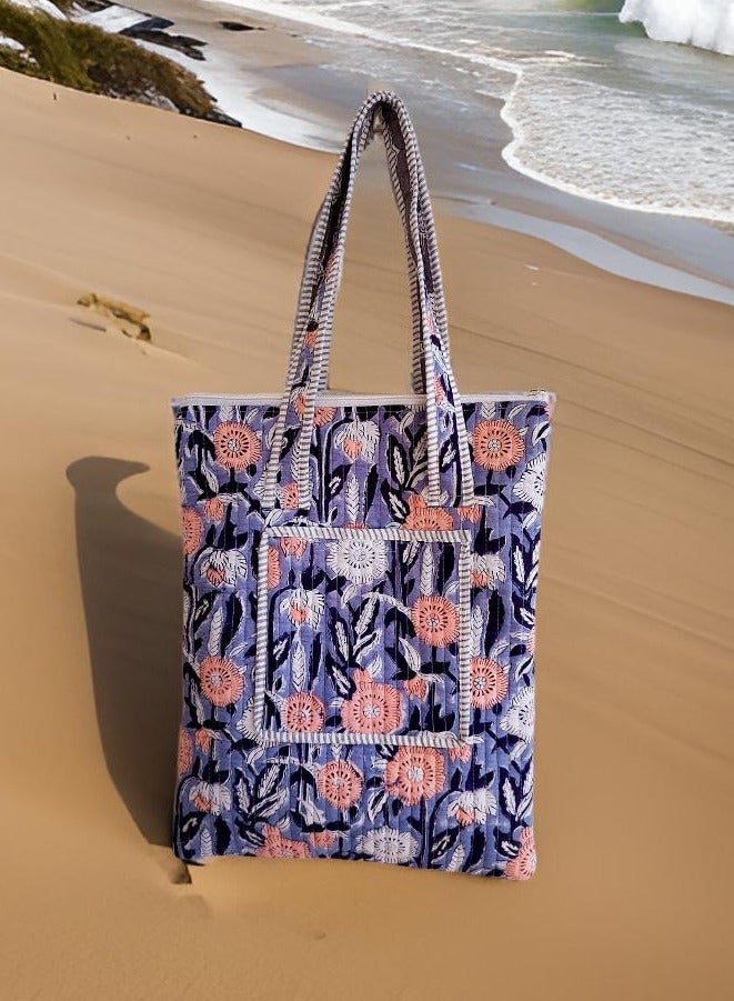 رانجريز حقيبة حمل نسائية من القطن مبطن مصنوعة يدويًا من رانجريز، حقيبة كتف للتسوق مقاس 18 بوصة × 4 بوصة × 16 بوصة - Image 2