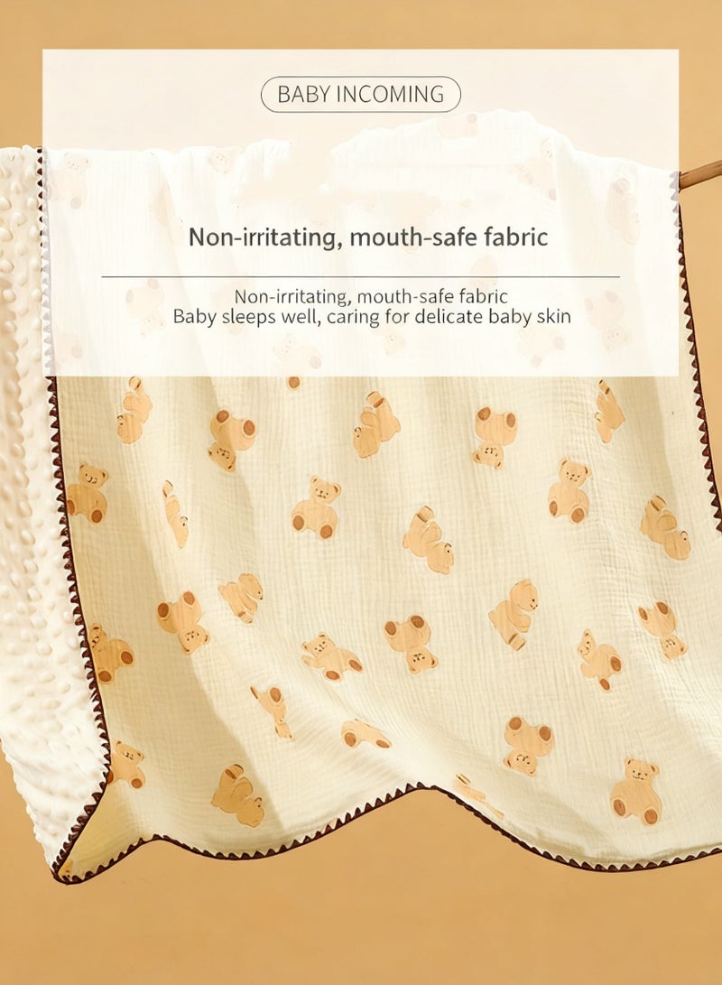 KYDTSYK 4 PCS Baby Blanket for Boys Girls Soft Plush Minky Blanket with Double Layer Dotted Backing for Toddler with Multicolor Printed Lightweight Bed Throw Blanket - Image 5