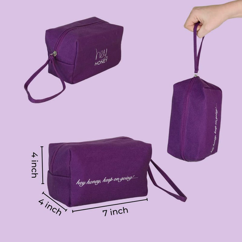 Hey Honey 4pc Set: Love Your Body Lotion, Walk The Walk Foot Cream, Hands On Honey Hand Cream, Eco Makeup Bag. Perfect for Valentine's, Xmas, Birthdays - Image 4