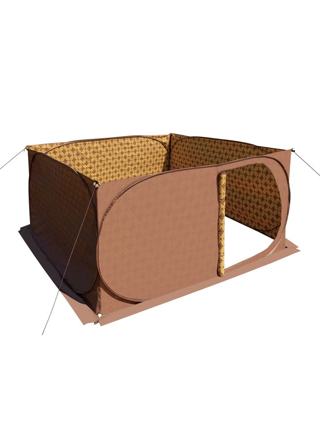 AL SANIDI Nylon windbreak for trips, Camping Curtain, Sandy, Size320*320*145 Cm  - Image 1