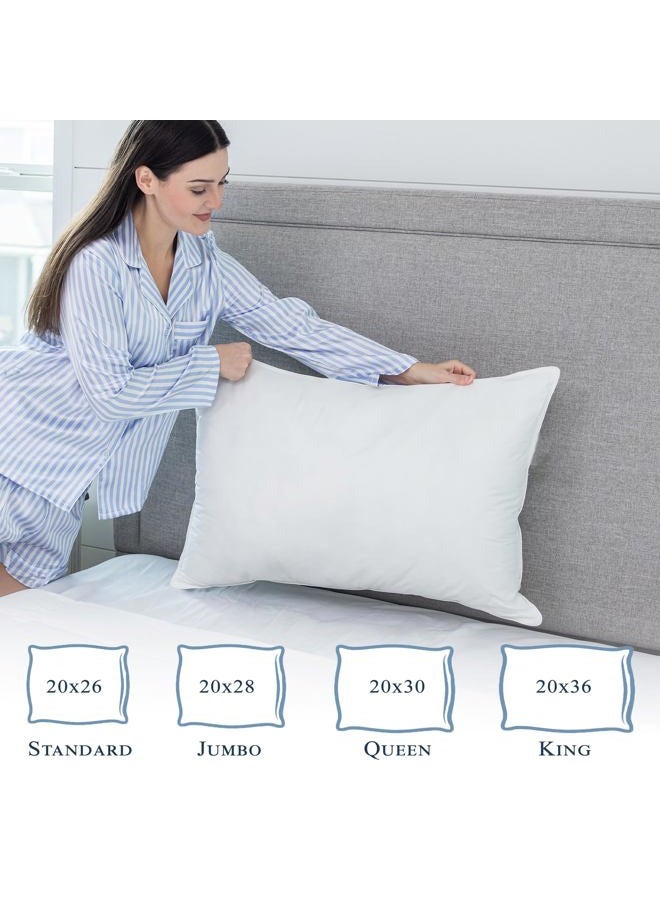 Pillowtex Feather/Down-Proof, 100% Cotton, Pillow Protector - Reduce Pokes with Hypoallergenic, Breathable, Machine Washable, Quiet, Soft Covers - Zippered Enclosure & Machine Washable (1, Standard) - Image 2