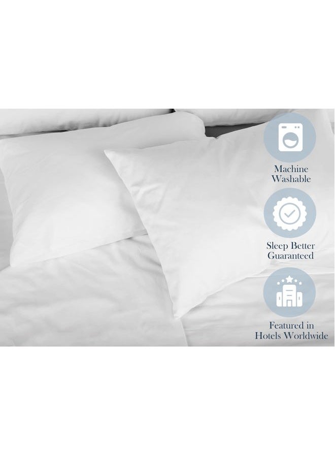 Pillowtex Feather/Down-Proof, 100% Cotton, Pillow Protector - Reduce Pokes with Hypoallergenic, Breathable, Machine Washable, Quiet, Soft Covers - Zippered Enclosure & Machine Washable (1, Standard) - Image 3