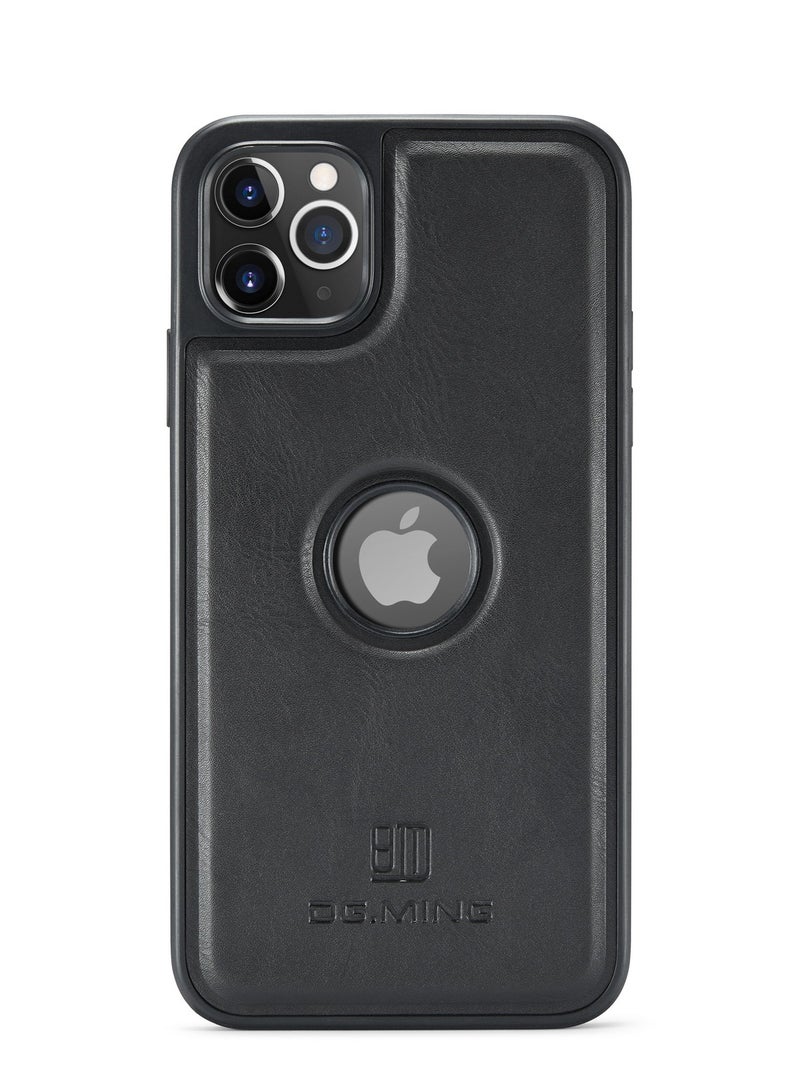 DGMING Case Cover Premium Leather Back with Logo CutOut Shockproof Compatible with Iphone 11 Pro Max (Black) - Image 2