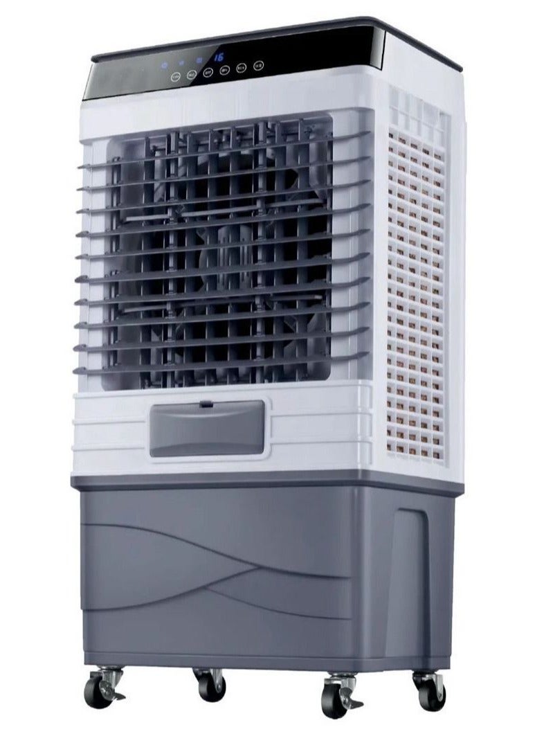 نيهون مبرد هواء NIHON 3 في 1 سعة 45 لترًا | مبرد هواء تبخيري محمول، مرطب هواء ومروحة | تدفق هواء 6500 متر مكعب/ساعة، محرك نحاسي 150 واط، جهاز تحكم عن بعد، حجرة ثلج ووسادات على شكل خلية نحل للمنزل والمكتب - Image 2