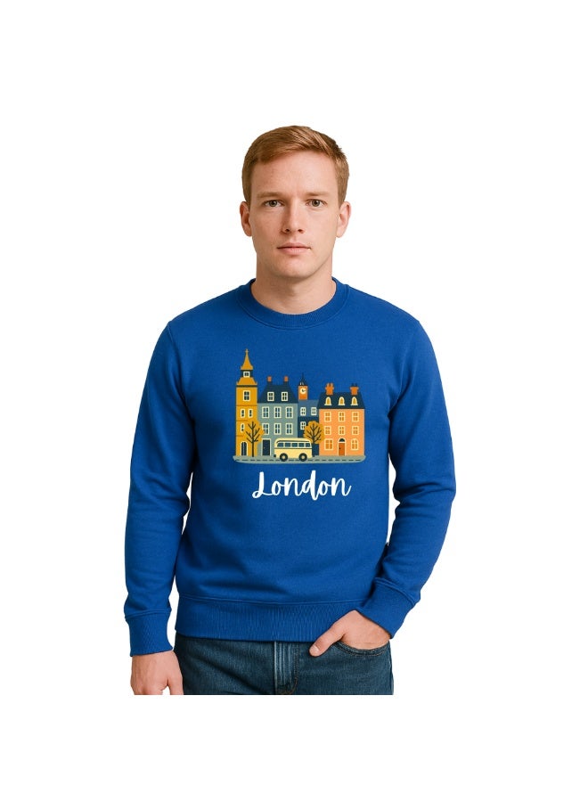 PRINTSHOP4ME UK Men’s Sweatshirt–UK-Themed Graphic Print–Long Sleeve Soft Cotton Sweatshirt–Comfortable And Stylish For Outdoor Activities,Travel And Casual Everyday Wear  - Image 1