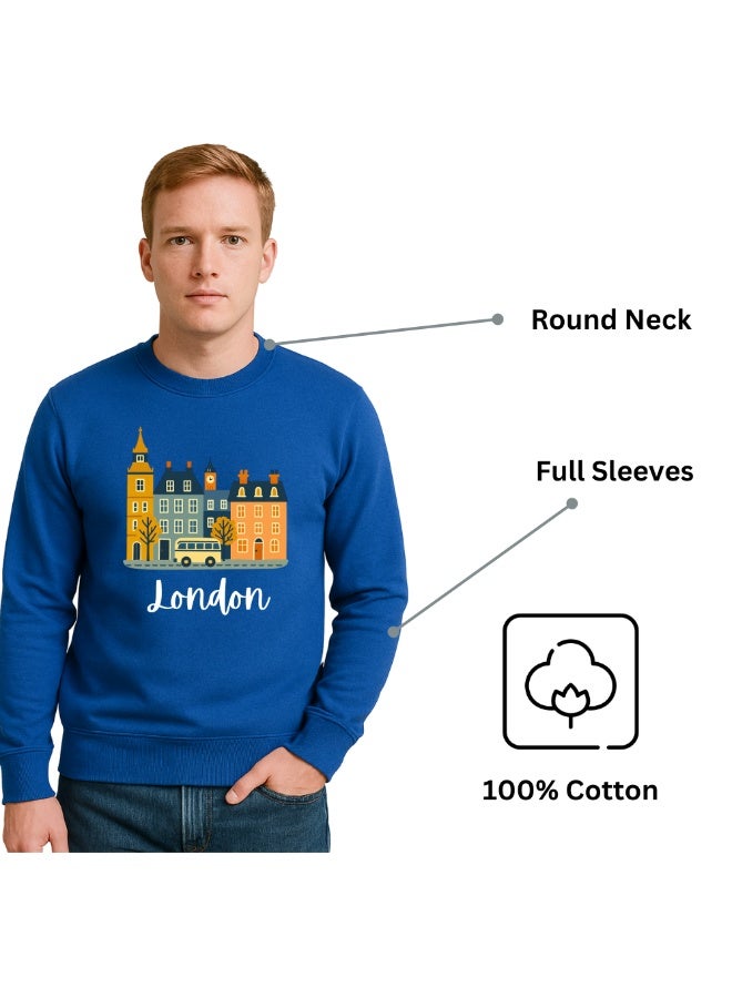 PRINTSHOP4ME UK Men’s Sweatshirt–UK-Themed Graphic Print–Long Sleeve Soft Cotton Sweatshirt–Comfortable And Stylish For Outdoor Activities,Travel And Casual Everyday Wear  - Image 5