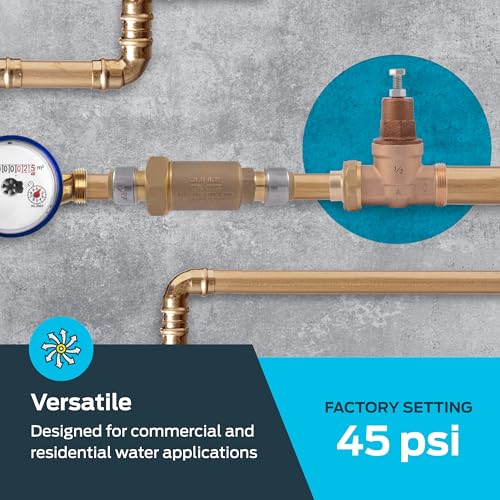 Cash Acme 1/2 Inch EB75 FPT x FPT Pressure Regulator Valve (PRV), 45 PSI, 22999-0045 - Image 3