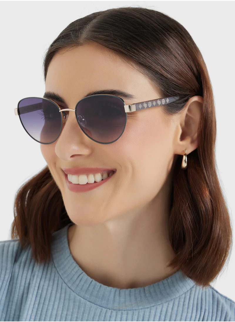 جس Uv-Protected Avitor Sunglasses