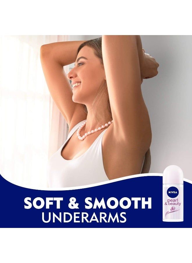 NIVEA Antiperspirant Roll-on for Women, Pearl & Beauty Pearl Extracts, 50ml - Image 3