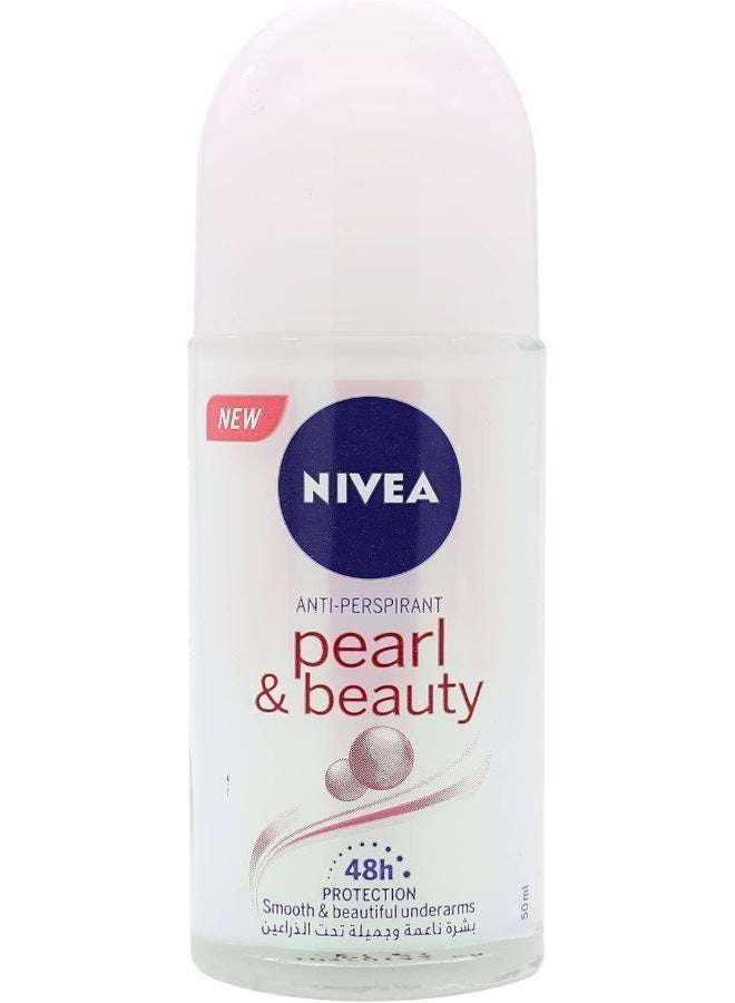 NIVEA Antiperspirant Roll-on for Women, Pearl & Beauty Pearl Extracts, 50ml - Image 1