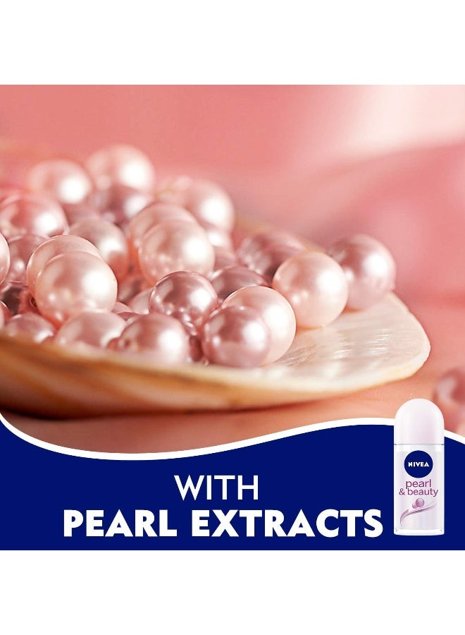 NIVEA Antiperspirant Roll-on for Women, Pearl & Beauty Pearl Extracts, 50ml - Image 2