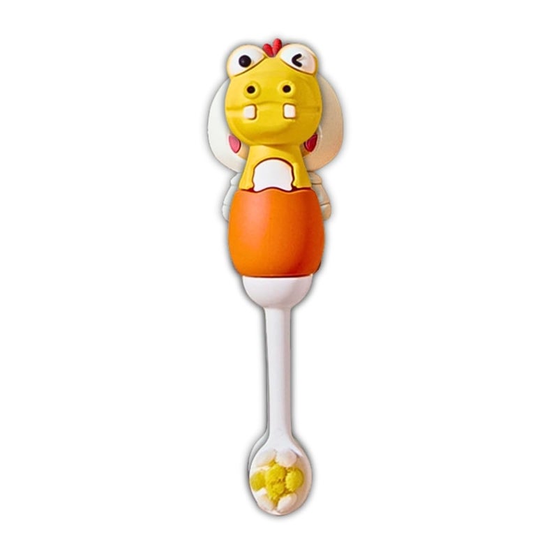 GUCHIGU Kids Friendly Toothbrush with 10000 Extra Soft Bristles | Gentle Care for Delicate Teeth & Gums | Specially Designed for Ages 1-12 Years (Orange) - Image 1
