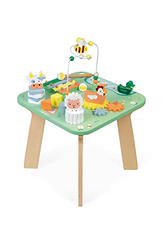 Janod Wooden Pretty Meadow Activity Table 211 Tall Ages 12 Months J05327