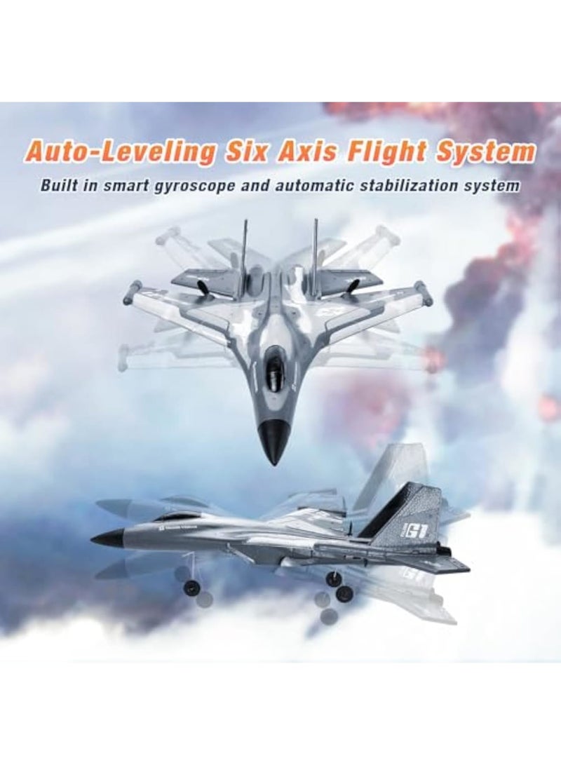 Zikra 3CH RC Airplane, RC Plane with Night Light, Remote Control Fighter Plane, 2.4GHz F-22 Remote Control Airplane, Stabilizer Easy to Fly Fighter Aircraft with 6-axis Gyro Stabilizer for Beginners - Image 3