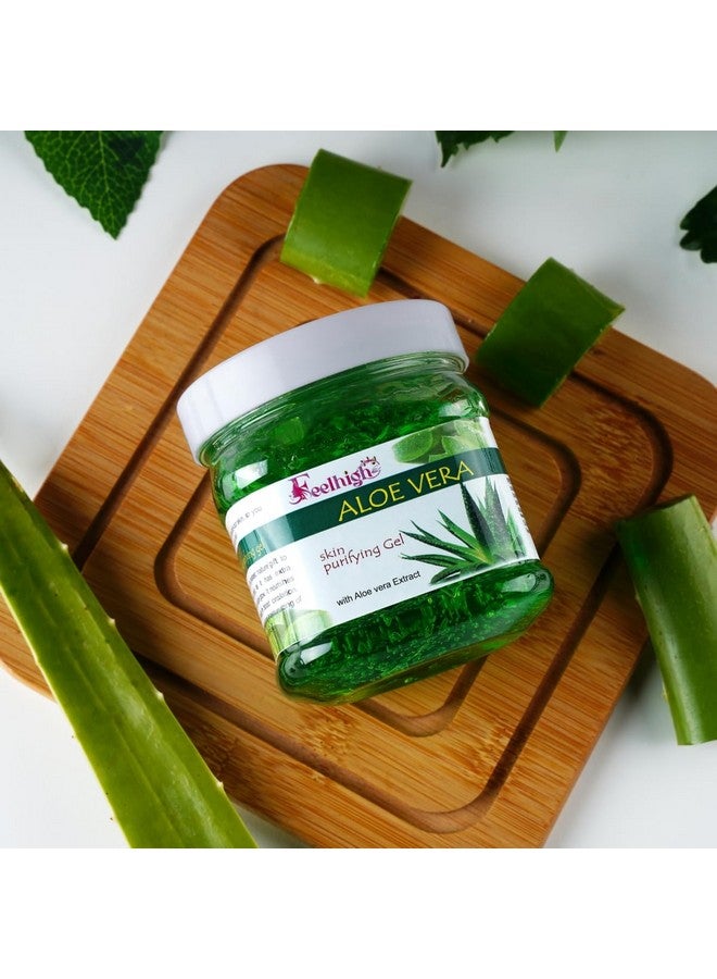 FEELHIGH Face And Body Combo Aloe Vera Gel with natural Aloevera Extract for Moisturize and Smooth Glowing Skin 500ml jar & De tan Scrub enriched with Milk & Honey helps to Tan removal for man & woman 500ml jar - Image 5