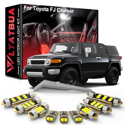 WLTATBUA LED Interior Light Kit Package Replacement for Toyota FJ Cruiser 2006 2007 2008 2009 2010 2011 2012 2013 2014 2015, Super Bright 6000K White License Plate Bulbs + Install Tool - Image 1
