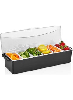 GastroPlast Bar Container 6 Compartments with Lid 