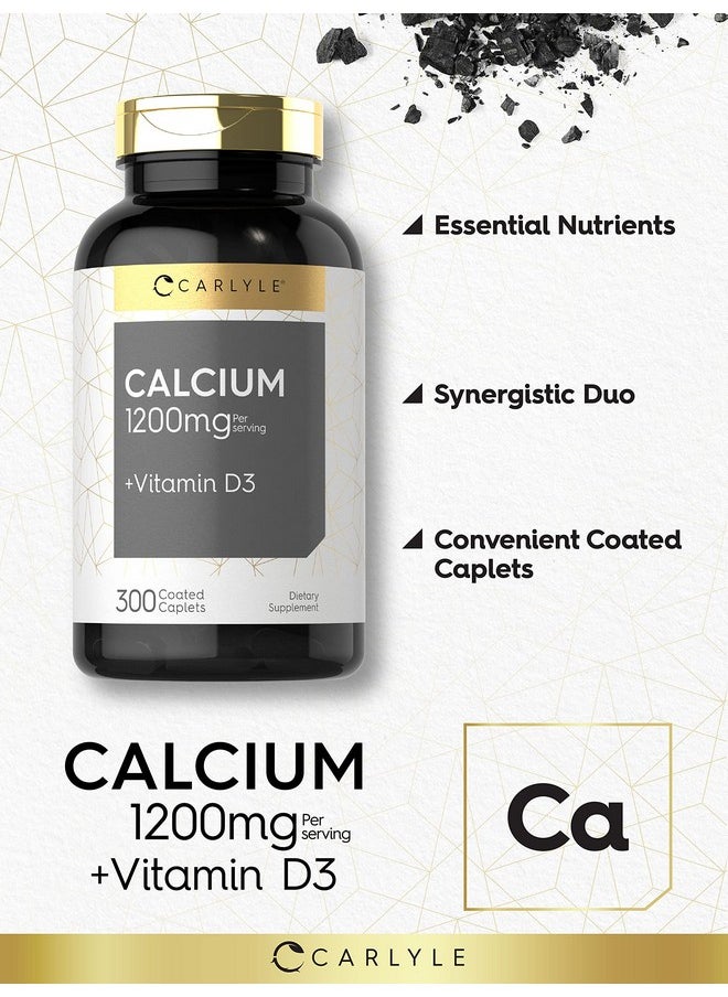 Calcium 1200Mg With Vitamin D3; 300 Caplets; Nongmo Gluten Free And Vegetarian; By Carlyle - pzsku/Z1EED70923C67B1D7AA23Z/45/_/1695146355/0f417bc2-69ac-4266-9d10-fc5dec1e57b4