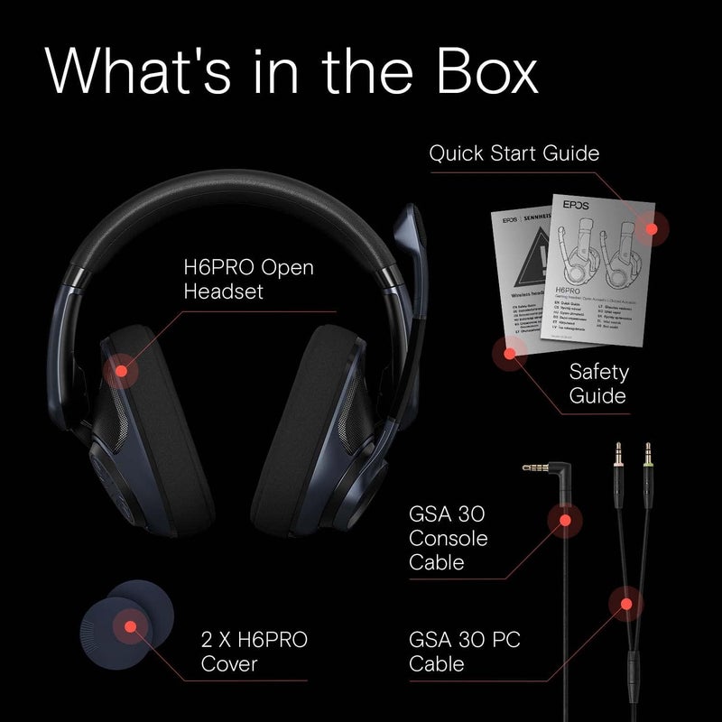 Epos H6 Pro Open Acoustic Gaming With Mic Lightweight Headband Comfortable & Durable Design Xbox Ps4 Headset Ps5 Headphone Gaming - Image 5