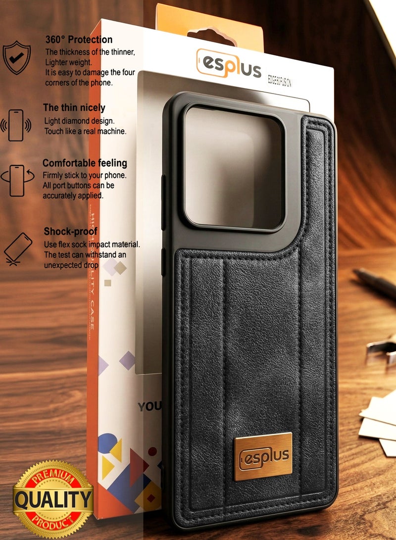 Motorola Edge 60 Fusion Premium Silicone Leather Finish Back Case  | High Quality Silicone Case Cover Designed for Motorola Edge 60 Fusion  | Ultimate Impact Protection ,Shockproof, Anti-Fingerprint , Comfortable feel and Durable back protection Case for Motorola Edge 60 Fusion  - Black - Image 4