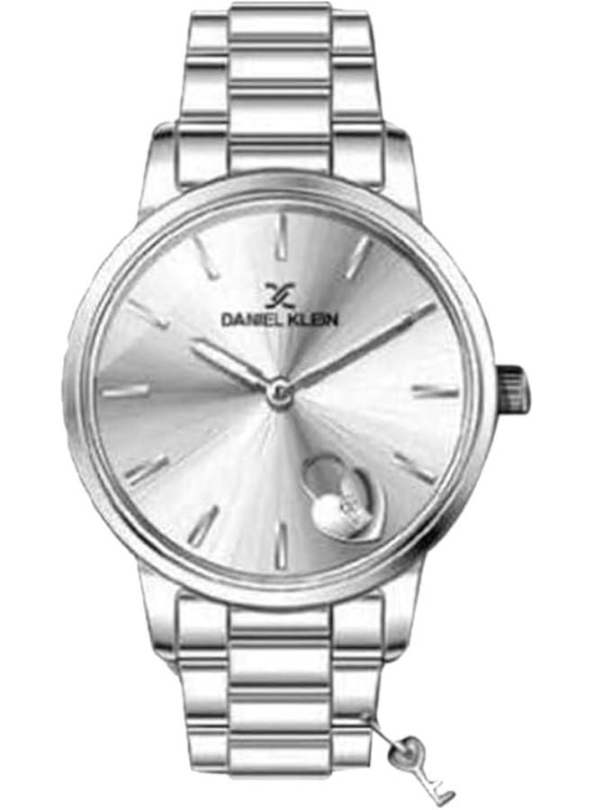 DANIEL KLEIN Stainless Steel Analog Wrist Watch DK.1.13174-1 with Silver Necklace and Bracelet - Image 2