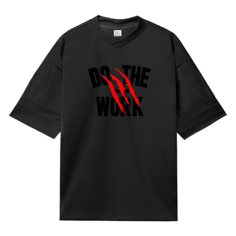 Men''s new fitness sports short sleeve casual quick-drying loose half sleeve plus size bottoming shirt summer - Image 2