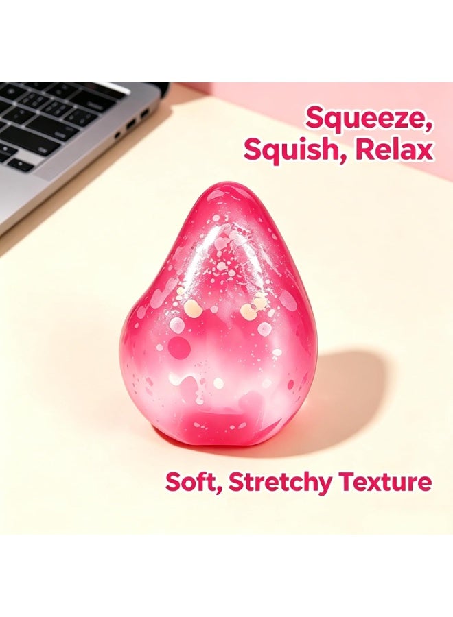 Fidget Toys Stress Cube, Cube Squishies Anxiety Stress Relief, Ice Squishy Stress Cube-Drop Malt Sugar Balls, Sensory Toys for Kids with Autism, Fidgets for Classroom Prize Toys (1pack Purple) - Image 3