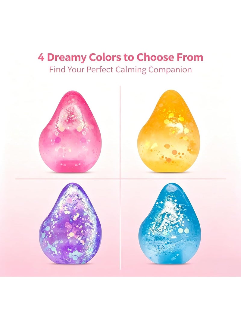 Fidget Toys Stress Cube, Cube Squishies Anxiety Stress Relief, Ice Squishy Stress Cube-Drop Malt Sugar Balls, Sensory Toys for Kids with Autism, Fidgets for Classroom Prize Toys (1pack Purple) - Image 4