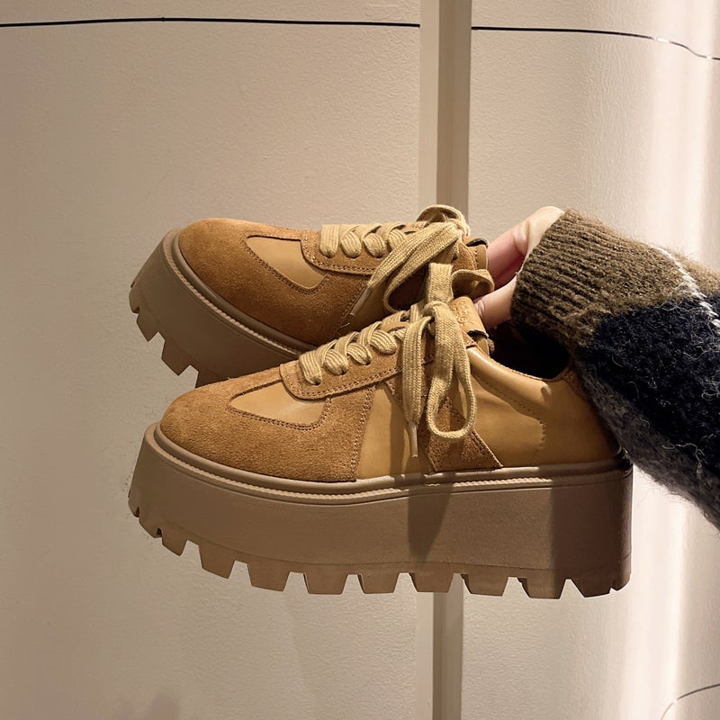Korean Style Thick-Soled Torre High-Tone Single-Layer Shoes Women'S Autumn Fashionable Soft-Soled All-Match Casual Height-Increasing Shoes Trendy - Image 3
