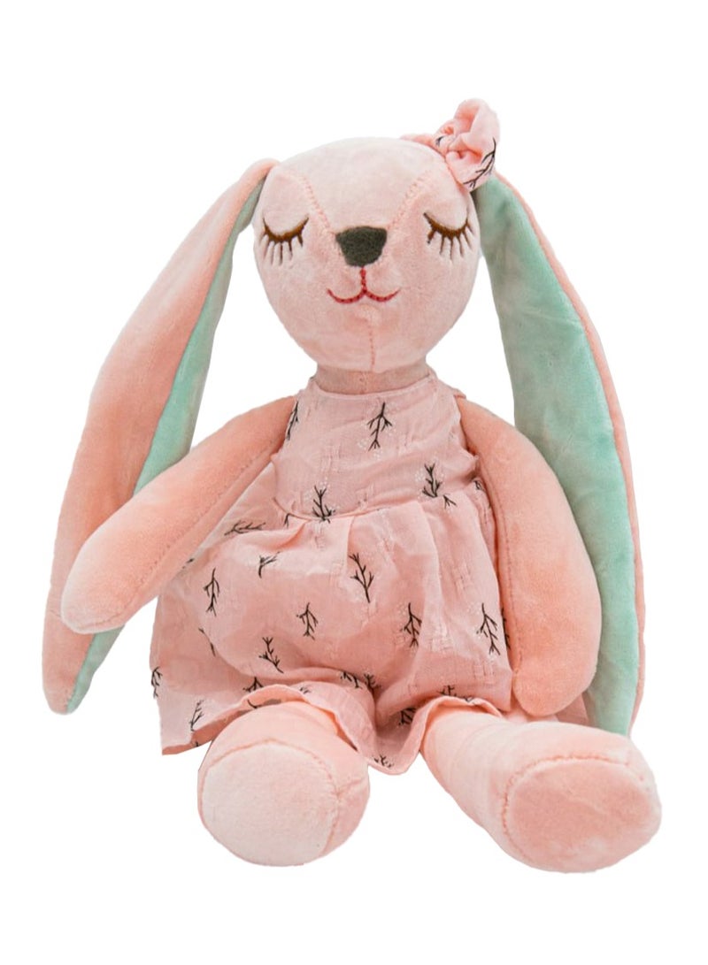 Kawaii Long, Floppy-Ears Bunny Plush Toy, Cute Rabbit Plushie Doll, Gift Idea for Kids and Girls, 45cm, Pink