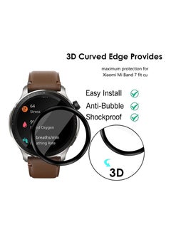 Generic creen Protector For Amazfit GTR 4, 3D Curved Soft Edge Protective Film [Anti-Scratch] [Bubble Free] [Ultra Shatterproof] [High Sensitive] (Non-Tempered Glass)  - Image 3