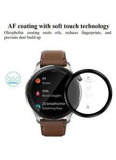 Generic creen Protector For Amazfit GTR 4, 3D Curved Soft Edge Protective Film [Anti-Scratch] [Bubble Free] [Ultra Shatterproof] [High Sensitive] (Non-Tempered Glass)  - Image 4