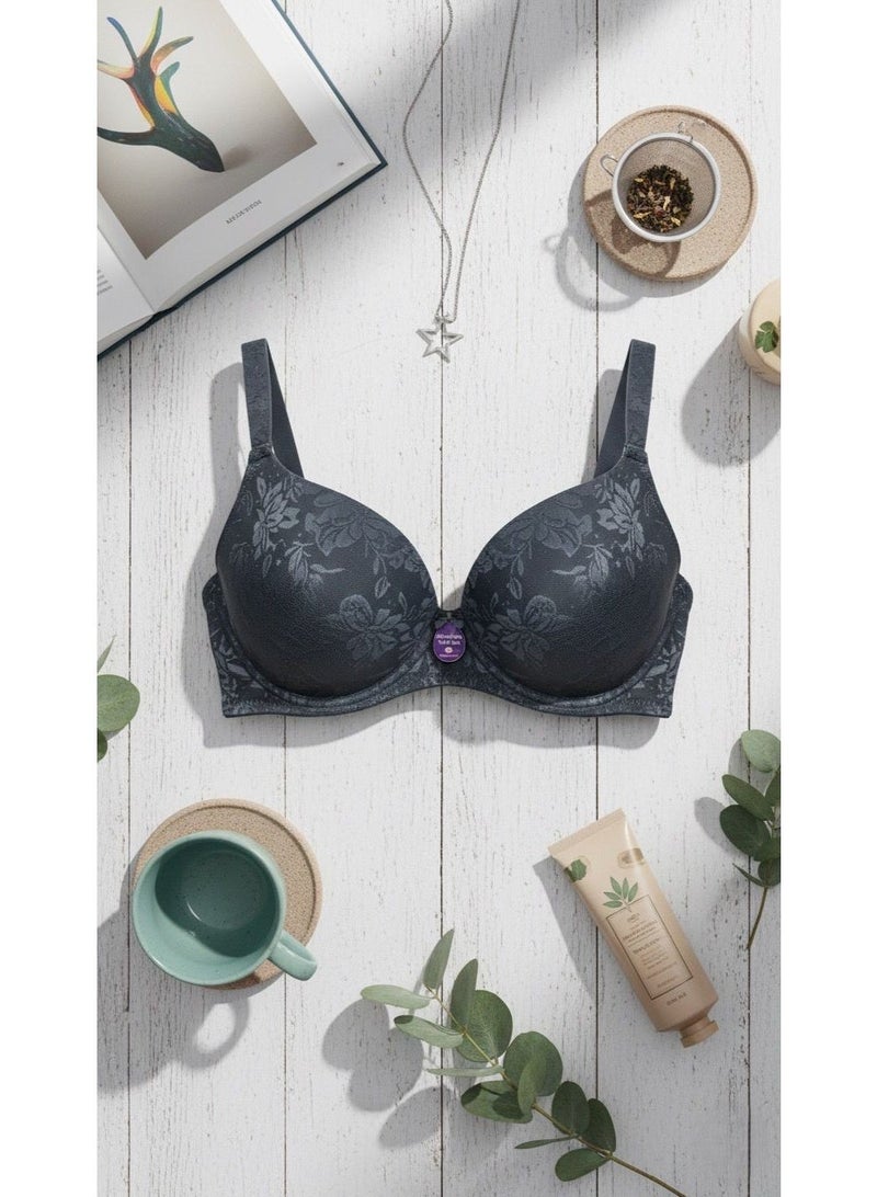 DHABEENA Bella Wirefree Padded Bra for Women | Soft Cotton Lining | Adjustable Straps | Jacquard Fabric - Image 4