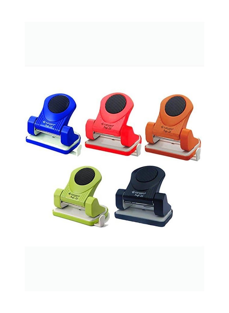 Kangaro مثقاب ورق ثنائي الفتحة 1 قطعة Perfo-20 بسعة 20 ورقة بألوان متنوعة - Image 5