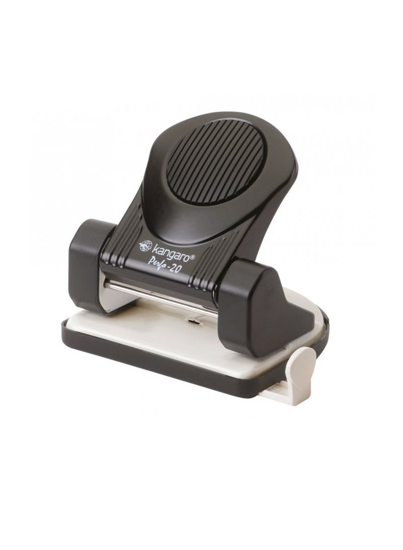 Kangaro مثقاب ورق ثنائي الفتحة 1 قطعة Perfo-20 بسعة 20 ورقة بألوان متنوعة - Image 4