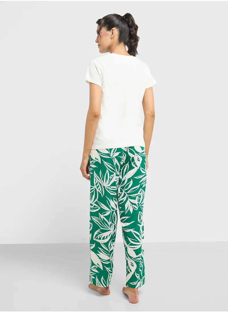 جينجر Cotton T-Shirt & Pyjama Set