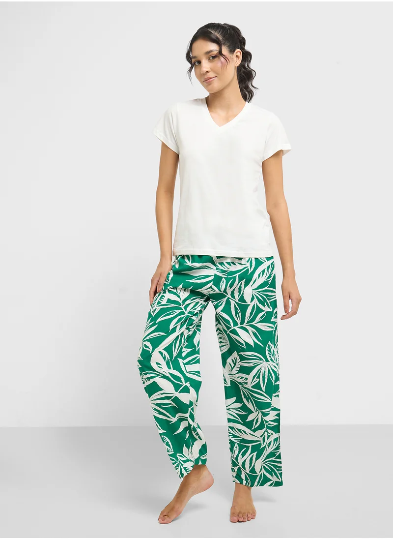 جينجر Cotton T-Shirt & Pyjama Set