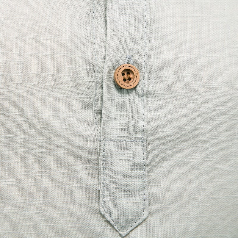 Shirt Casual Work Clothes Half Open Shirt - Image 5