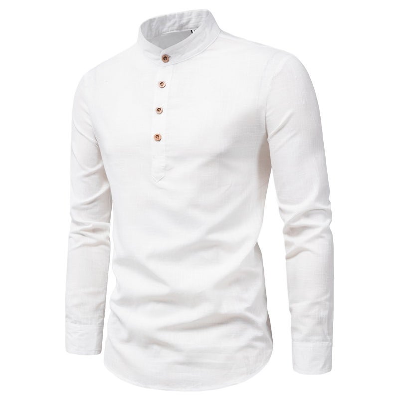 Shirt Casual Work Clothes Half Open Shirt - Image 4