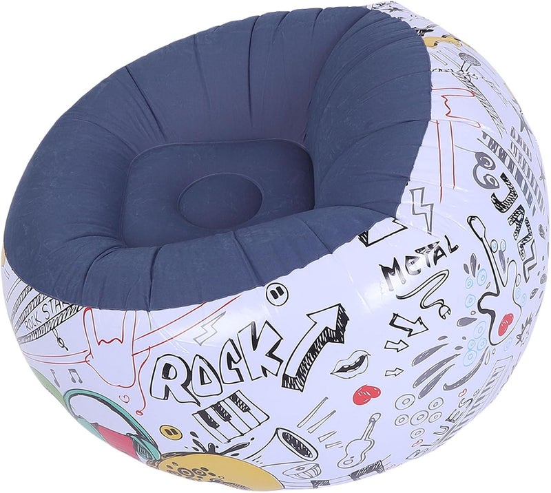 [Indoor & outdoor usable] TOPINCN PVC Flocking Graffiti Inflatable Lounge Chair Sofa Portable for Home Camping Room Quick Inflation Comfortable Easy Storage (#2) Fit all Gulf countries Made per KSA market demand Global upgraded practical design Hot & cold climate compatible Global simple assemble options Space saving Upgraded classic design Elegant appearance Heat resistant design Multi-budget available picks Practical modern design Shop & home all-space compatible Major city pickup option Labor saving optimized design Special offer Fit Saudi climate In-house warehouse packing Remote area delivery Ergonomic build Quick available purchase options Occasional & permanent usable Global trendy simple build All user group compatible Heavy load resistant - Image 1