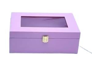 Generic Meka Creations Trunk Box with transparent window for Gifting Purpose Ideal for gifting and storage Diwali Gifting Wedding or any ocassions Hamper Box Pink Colour Size 10 7 35 inch  - Image 1