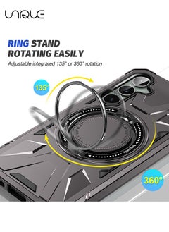 Unique For Samsung S24 PLUS Phone Case - Compatible MagSafe Phone Case - Magnetic Car Phone Case - Drop Resistant TPU Abrasion Resistant PC Case - Dark Gray  - Image 2