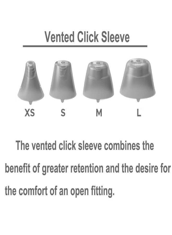 AIERTING 20 Pieces Click Sleeve Vented 2.0 Domes for Connexx/Siemens/Signia and Rexton RIC Hearing Aids with Cleaning Brush Tools and Carry Case (Extra Small) - Image 2
