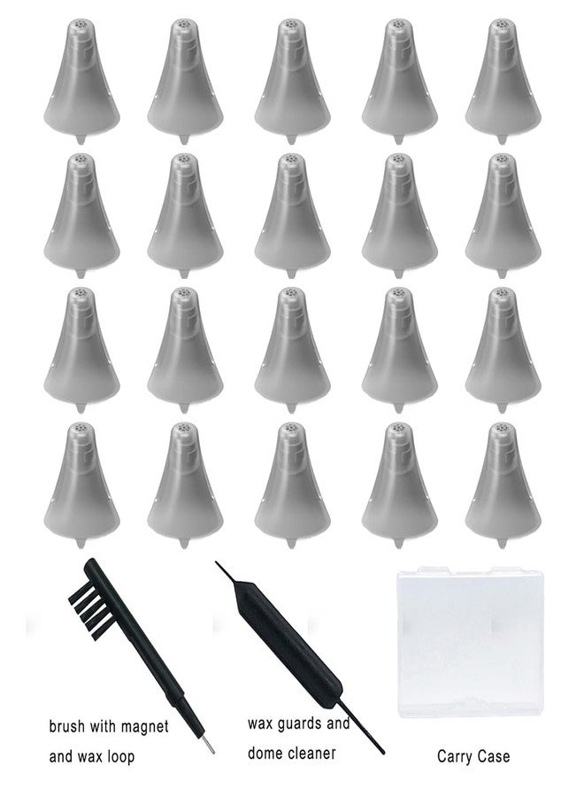 AIERTING 20 Pieces Click Sleeve Vented 2.0 Domes for Connexx/Siemens/Signia and Rexton RIC Hearing Aids with Cleaning Brush Tools and Carry Case (Extra Small) - Image 5