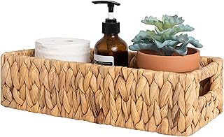 StorageWorks Water Hyacinth Basket for Toilet Paper, Wicker Baskets for Storage with Built-in Handles, 14 Ã‚Â¼"L x 6 - Image 1