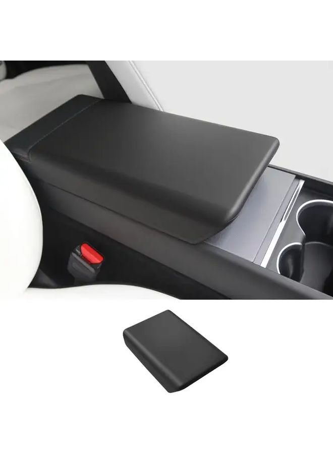 Black Armrest Box Protector Compatible With Tesla Model Y3 Updated Trim Pieces - Image 2