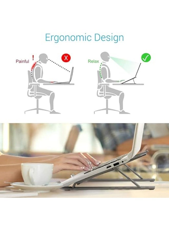 Adjustable Laptop Stand - Comfortable Workspace and Ergonomic Neck and Back Design - Image 5