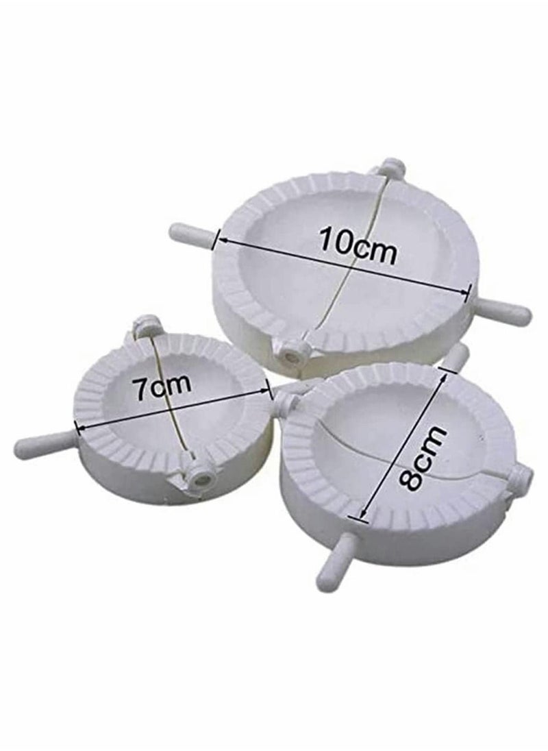 Generic - Manual Dumpling Maker, Chinese Dumplings Ravioli Dough Pastry Pie Press Mould Maker for Kitchen Cooking DIY Tools (7 CM, 8 10 Pack of 3) - Image 1