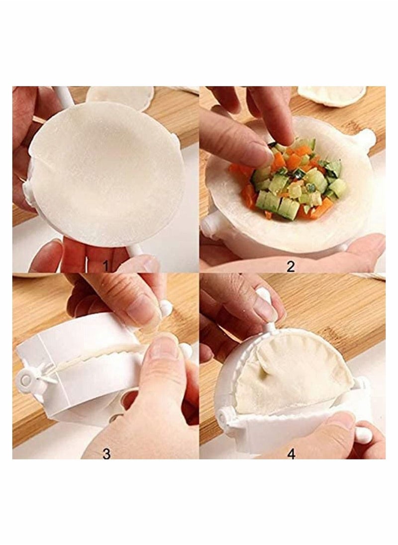 Generic - Manual Dumpling Maker, Chinese Dumplings Ravioli Dough Pastry Pie Press Mould Maker for Kitchen Cooking DIY Tools (7 CM, 8 10 Pack of 3) - Image 1