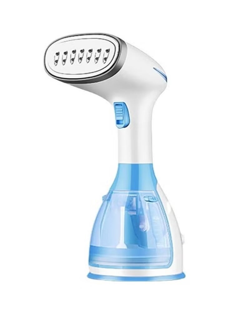 JAJEEK Mini Handheld Portable Garment Steamer 1500W CU-141 – White/Blue – Quick Heat, Powerful Steam, Compact Design for Clothes, Curtains, Upholstery, and Travel – Easy to Use, Fast Wrinkle Removal - Image 1